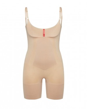 Body Spanx OnCore Open-Bust Mid-Thigh Femme Beige France | FKJD70934