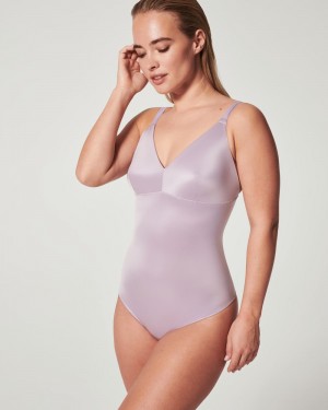 Body Spanx Shaping Satin Lanières Femme Violette Clair France | JOAC17045