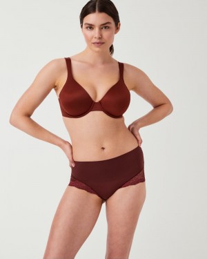 Culotte Spanx Undie-tectable® Dentelle Hi-Hipster Femme Marron Rose France | JZPF34920