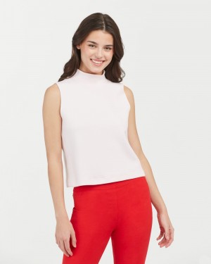 Hauts Spanx AirEssentials Mock Neck Femme Rose France | MAEY47251