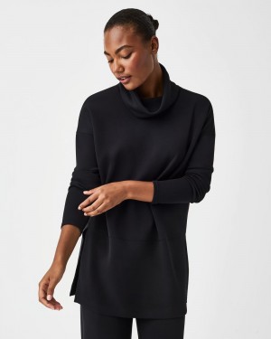 Hauts Spanx AirEssentials Turtleneck Tunic Femme Noir France | WQIJ97051