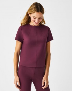 Hauts Spanx The Perfect Funnel Neck Femme Fushia France | ZDWG67915