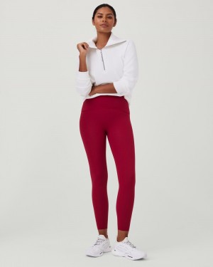 Leggings Spanx Booty Boost® Active 7/8 Femme Rouge France | YBRI69821