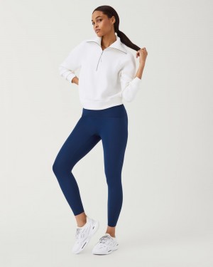 Leggings Spanx Booty Boost® Active 7/8 Femme Bleu Marine France | DTFK95104