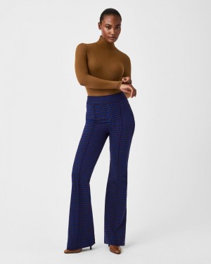 Pantalon Spanx The Perfect Pant, Hi-Rise Flare Femme Bleu Marron France | XGFY75320