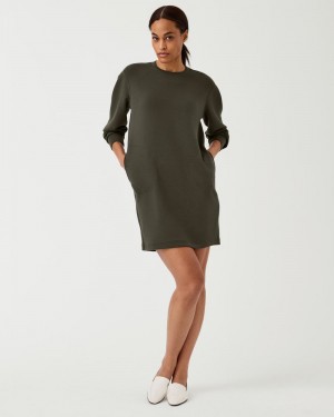 Robe Spanx AirEssentials Crew Neck Femme Vert Olive France | VUSE49256