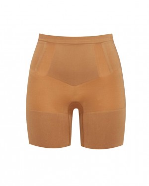 Short Spanx OnCore Mid-Thigh Femme Beige France | ZWPU32490