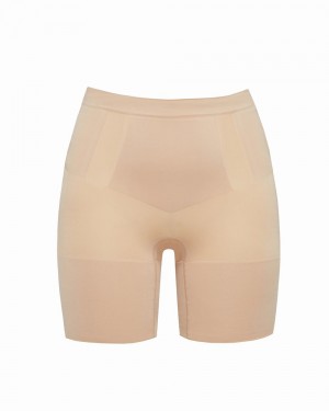 Short Spanx OnCore Mid-Thigh Femme Beige France | LJUH14569