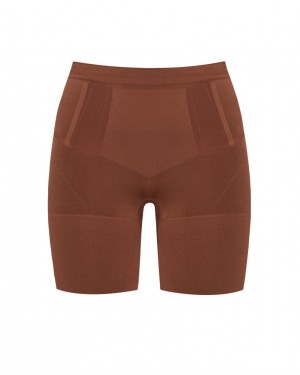 Short Spanx OnCore Mid-Thigh Femme Marron France | EMUI52936