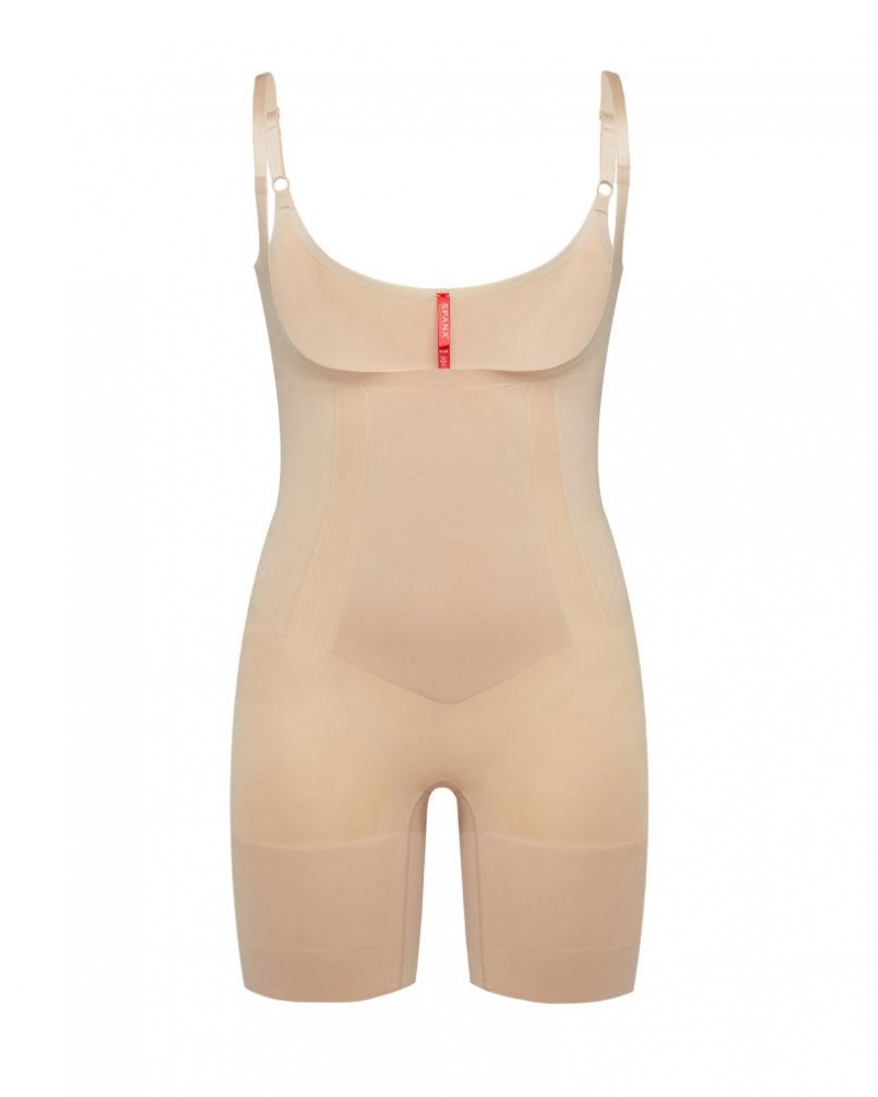 Body Spanx OnCore Open-Bust Mid-Thigh Femme Beige France | FKJD70934