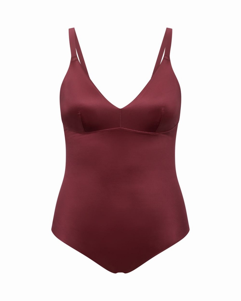 Body Spanx Shaping Satin Lanières Femme Bordeaux France | EKMX70631