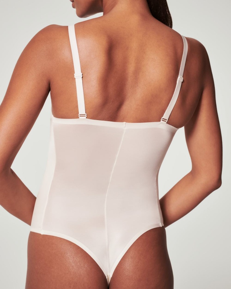 Body Spanx Shaping Satin Lanières Femme Beige France | ABXY08265