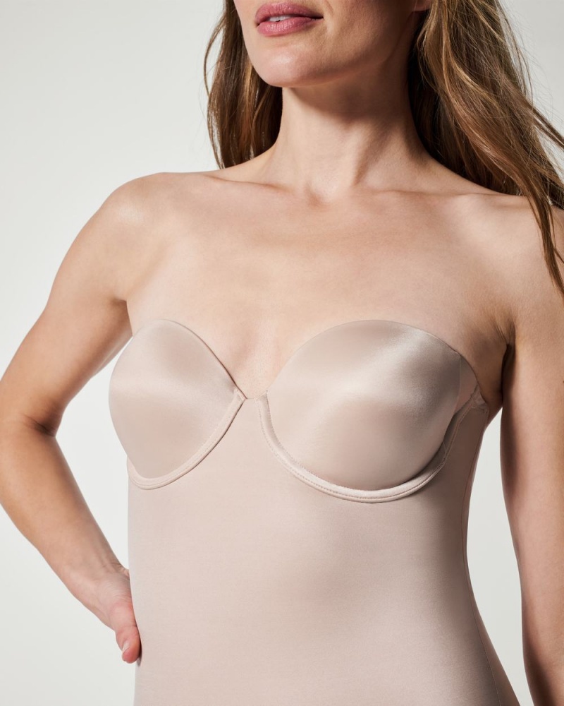 Body Spanx Suit Your Fancy Strapless Cupped Panty Femme Beige France | GFZS89146