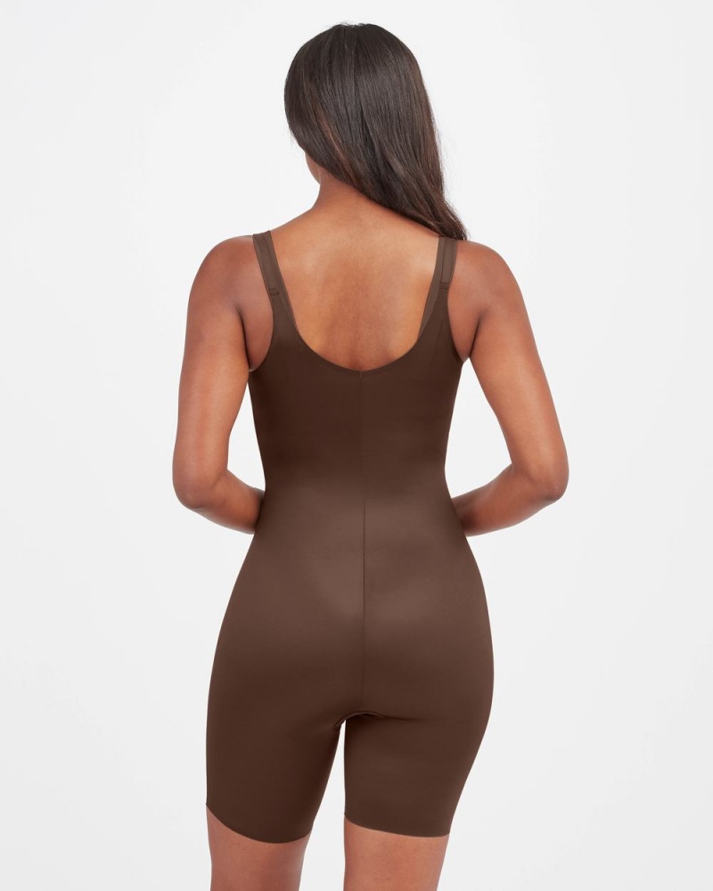 Body Spanx Thinstincts® 2.0 Open-Bust Mid-Thigh Femme Marron France | DXYZ53618