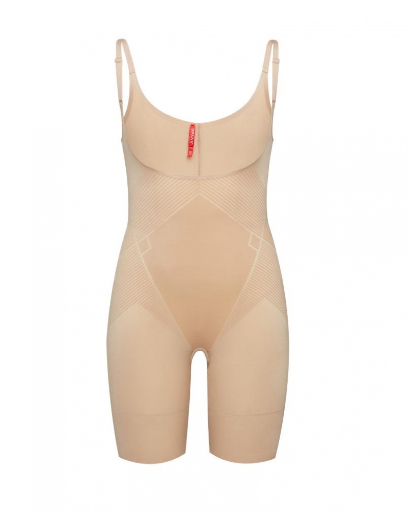 Body Spanx Thinstincts® 2.0 Open-Bust Mid-Thigh Femme Beige France | DJKV95208