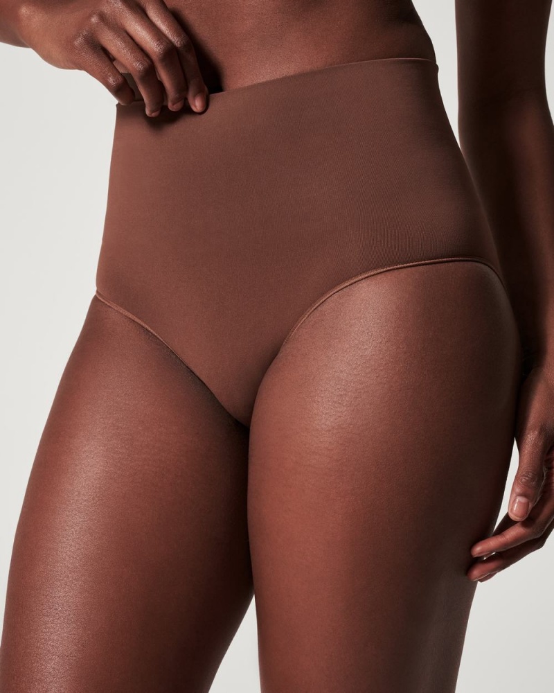 Culotte Spanx EcoCare Seamless Shaping Femme Marron France | FCNT02187