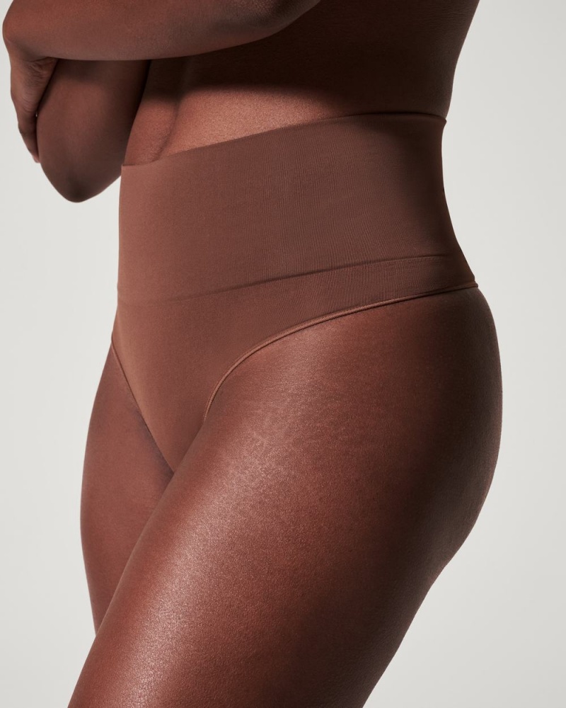 Culotte Spanx EcoCare Seamless Shaping Femme Marron France | ESWU09186