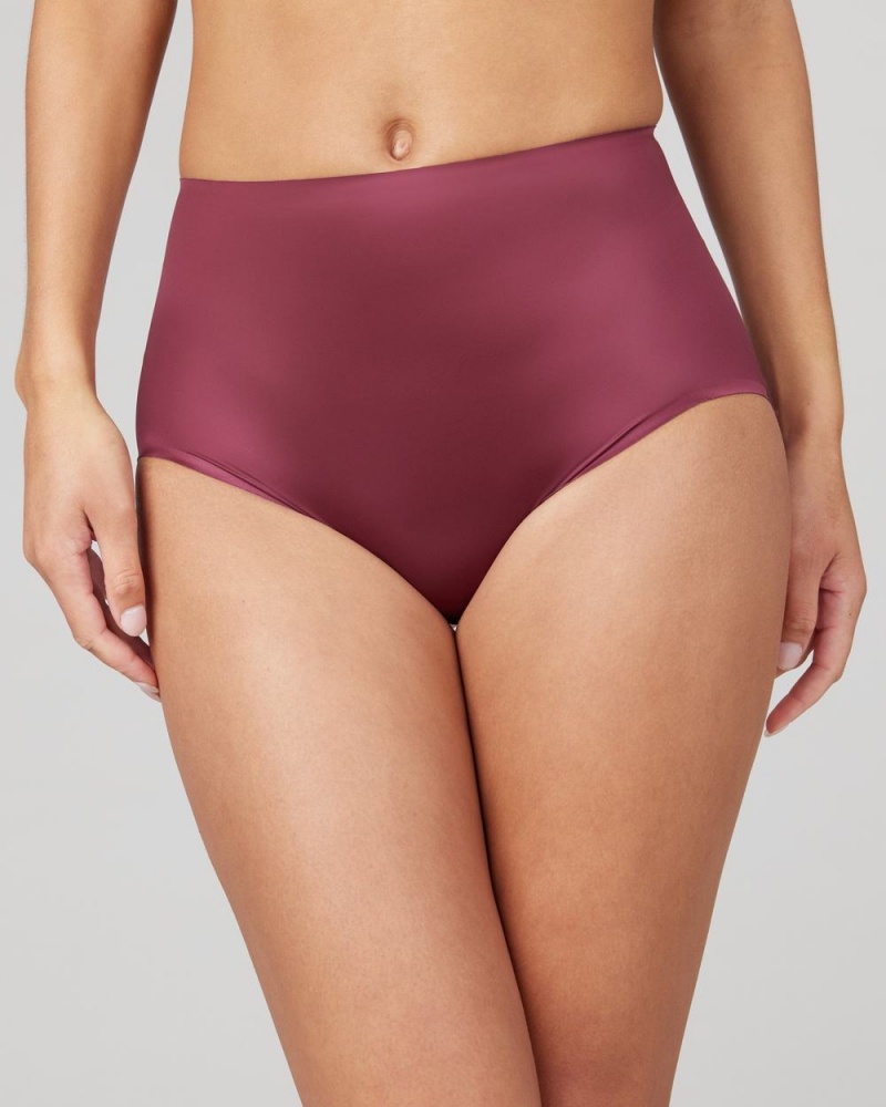 Culotte Spanx Shaping Satin Femme Bordeaux France | LBKT85714