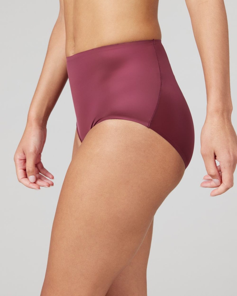 Culotte Spanx Shaping Satin Femme Bordeaux France | LBKT85714