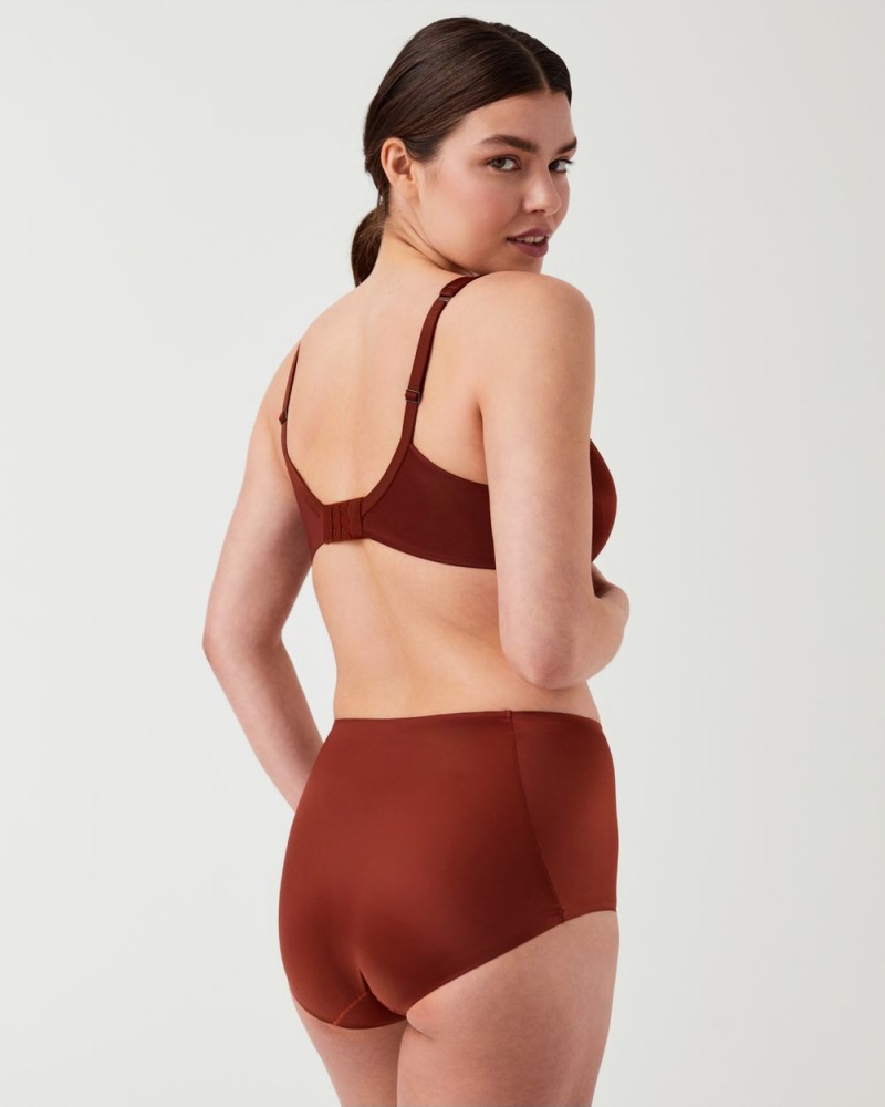 Culotte Spanx Shaping Satin Femme Rouge France | GMDV50714