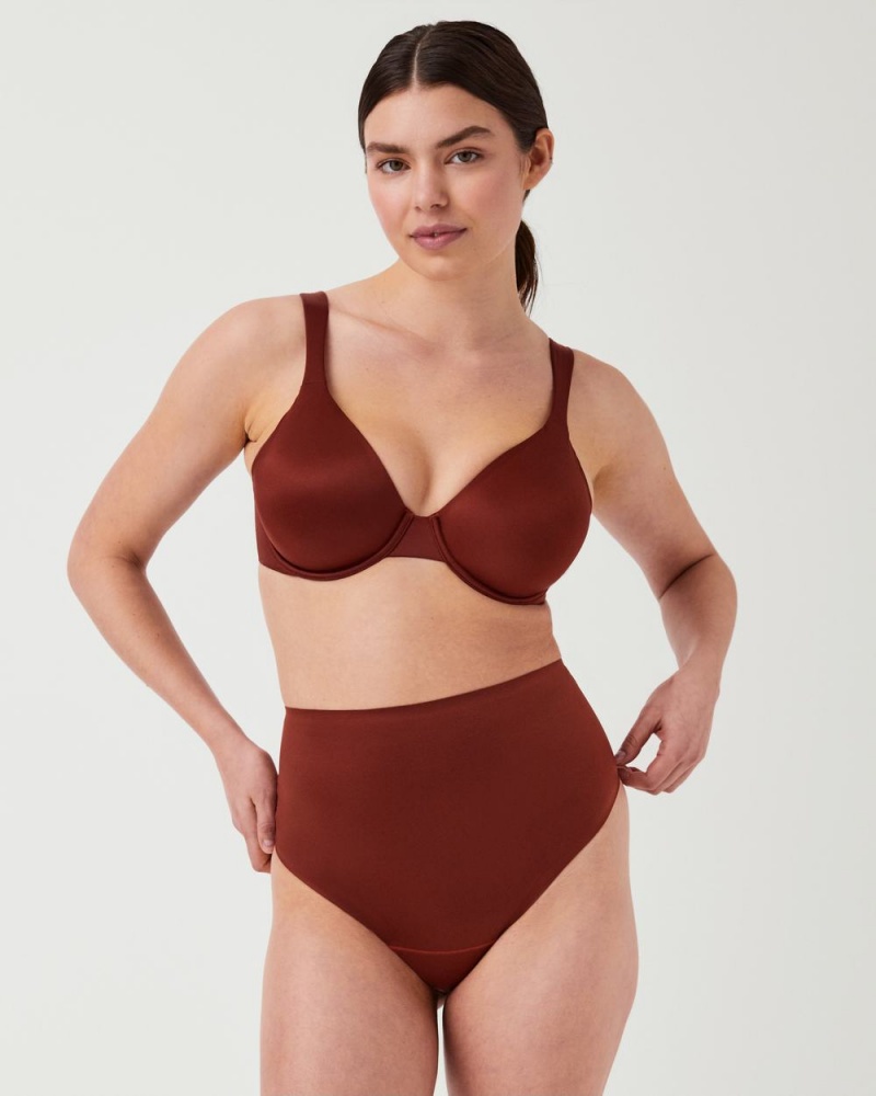 Culotte Spanx Shaping Satin Femme Rouge France | CFZP37185