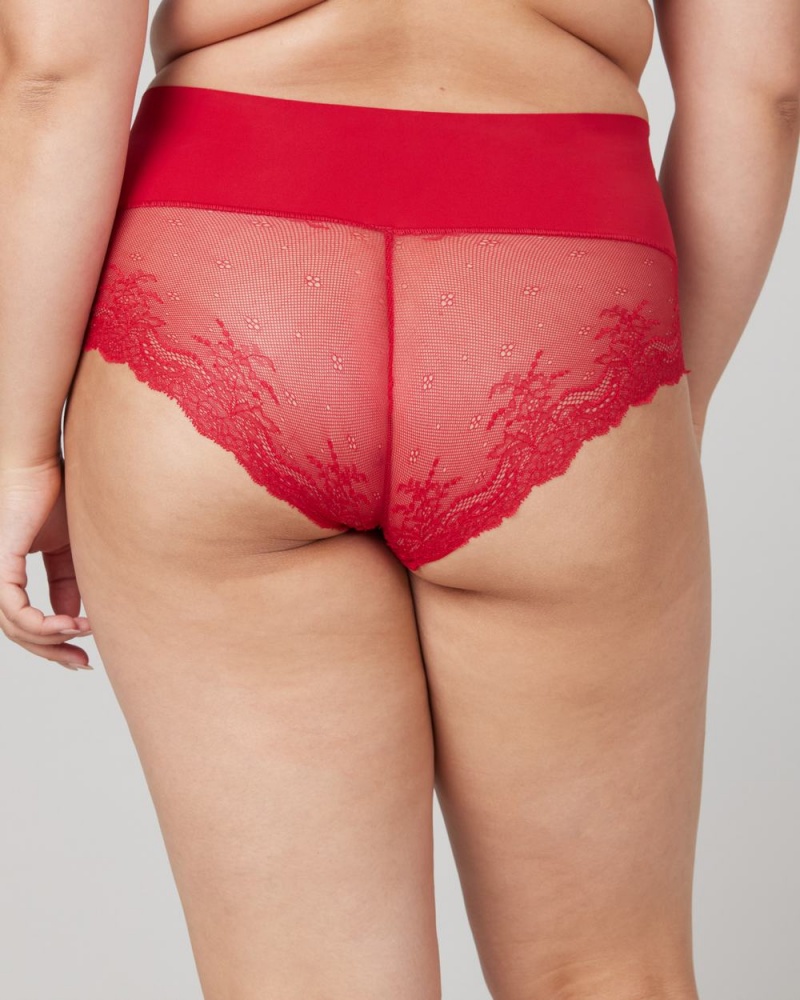 Culotte Spanx Undie-tectable® Dentelle Hi-Hipster Femme Rouge France | QMIS53042