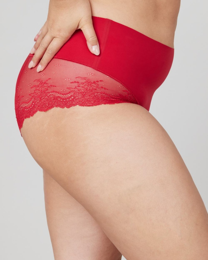 Culotte Spanx Undie-tectable® Dentelle Hi-Hipster Femme Rouge France | QMIS53042