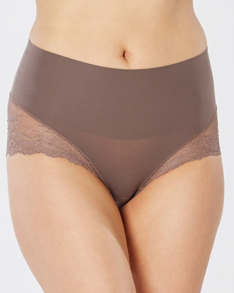 Culotte Spanx Undie-tectable® Dentelle Hi-Hipster Femme Marron Grise France | APIQ62395