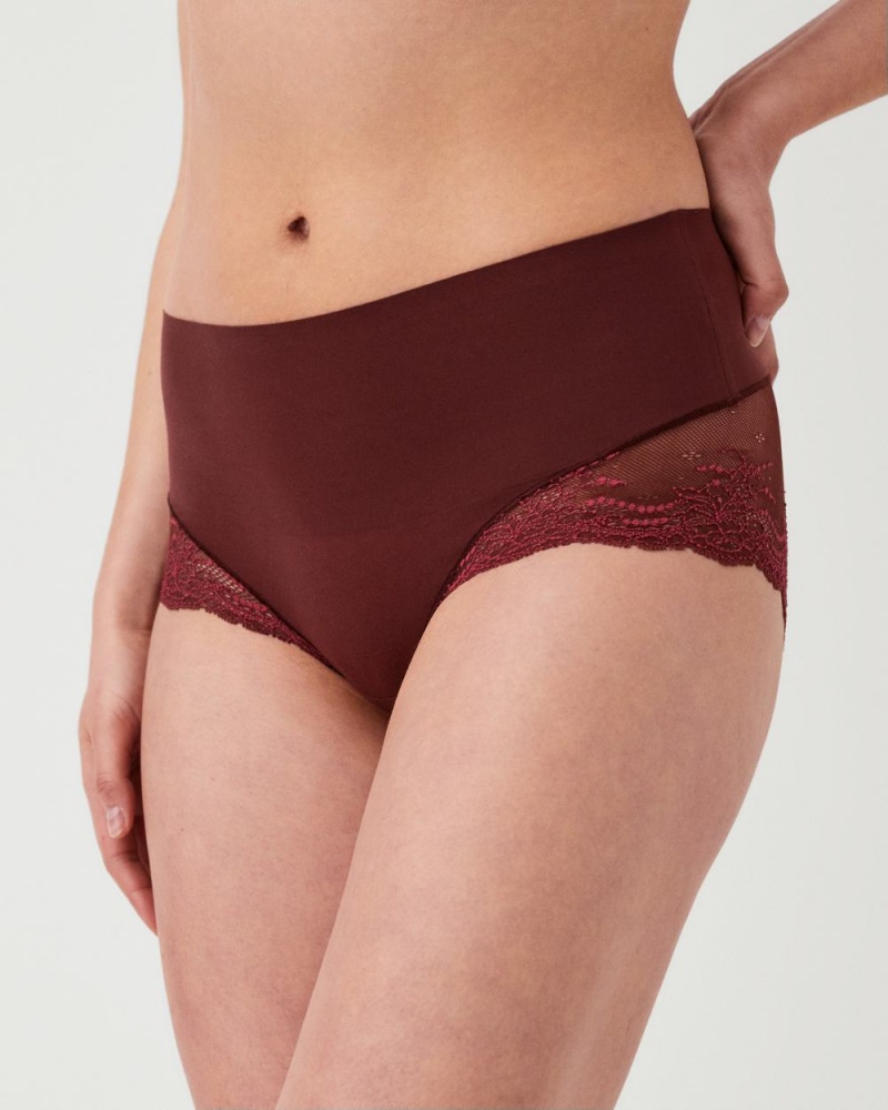 Culotte Spanx Undie-tectable® Dentelle Hi-Hipster Femme Marron Rose France | JZPF34920