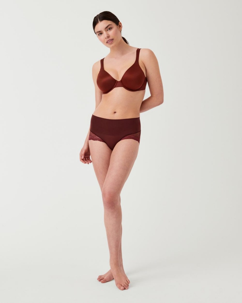 Culotte Spanx Undie-tectable® Dentelle Hi-Hipster Femme Marron Rose France | JZPF34920