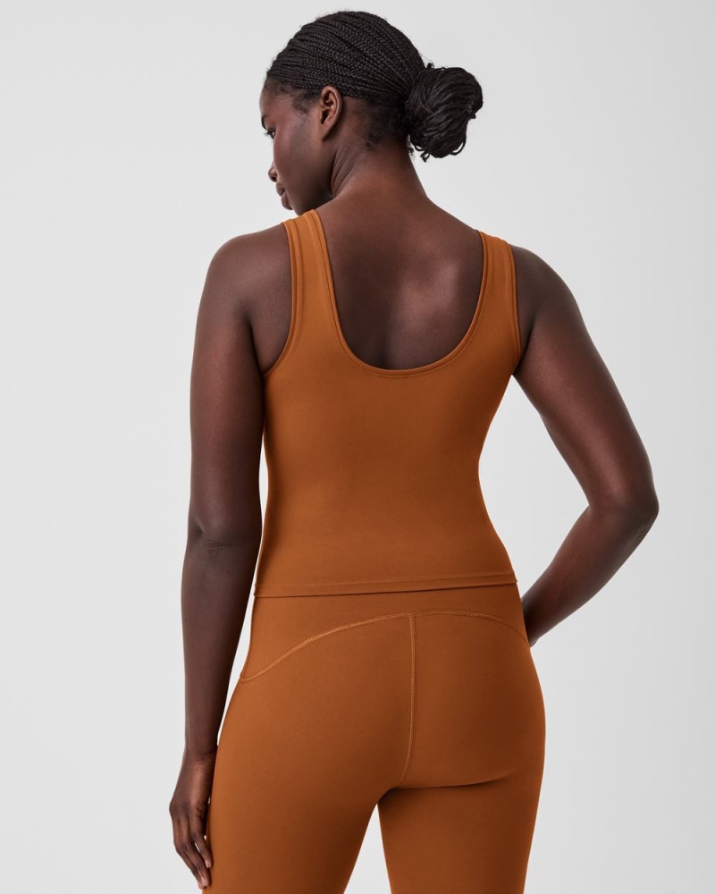 Debardeur Spanx The Get Moving Fitted Femme Marron France | UJDC54806