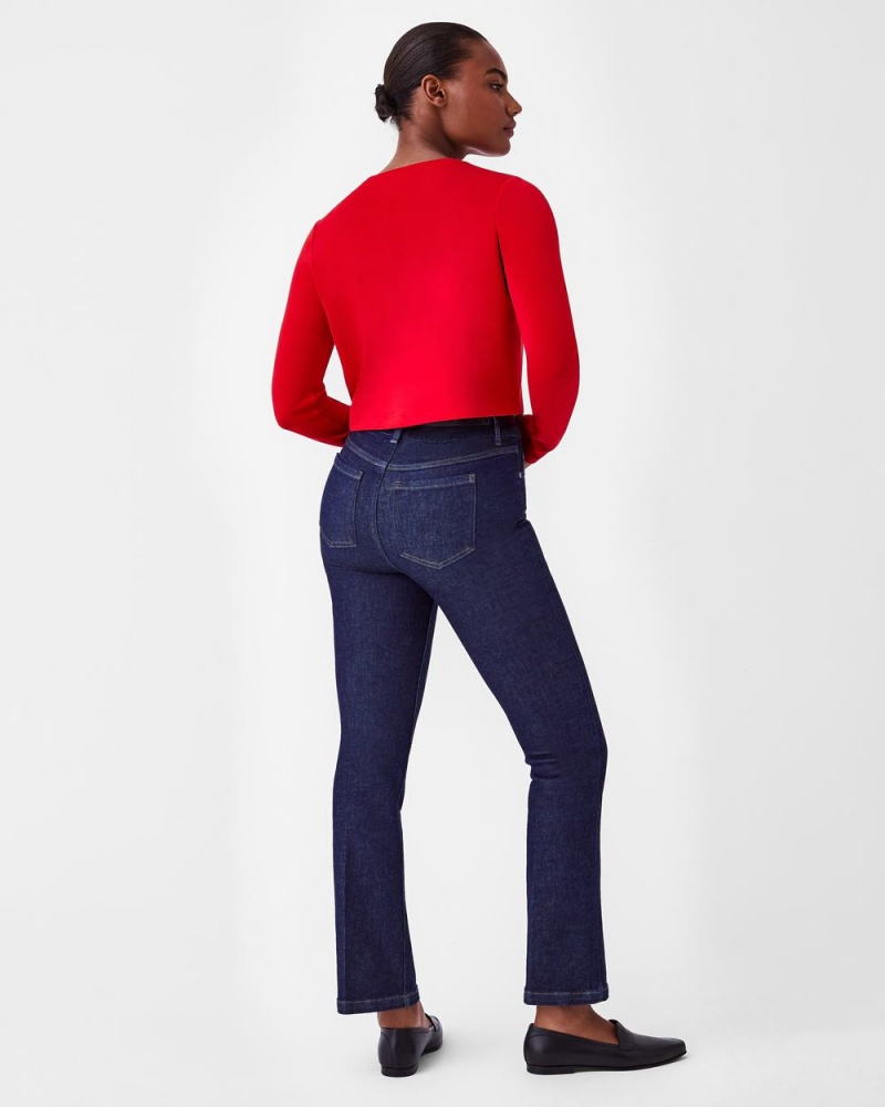 Hauts Spanx AirEssentials Cropped Long Sleeve Femme Rouge France | VTWO85703