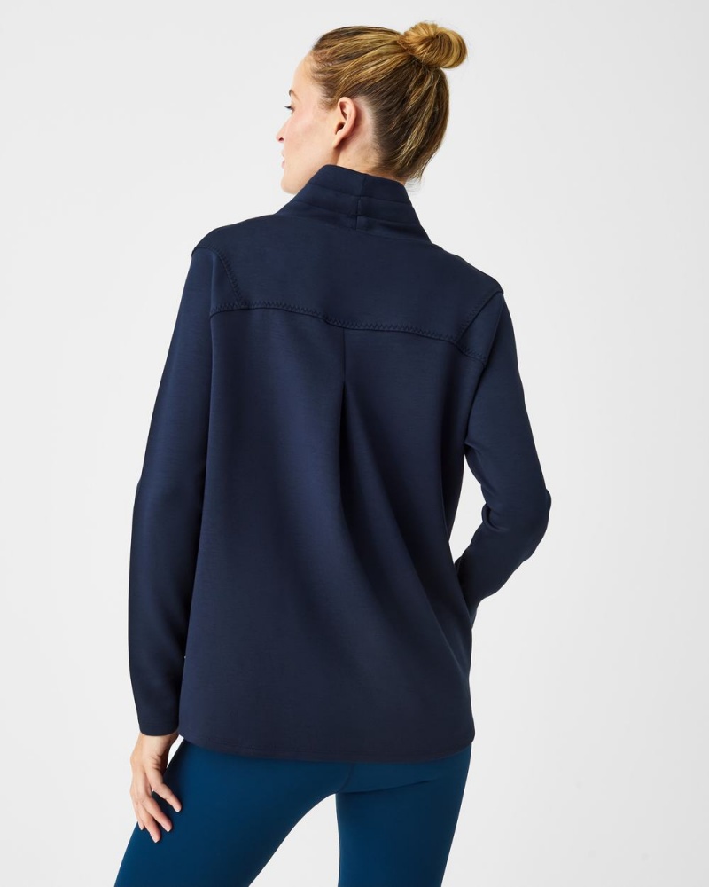 Hauts Spanx AirEssentials ‘Got-Ya-Covered’ Pullover Femme Bleu Marine France | COID07518