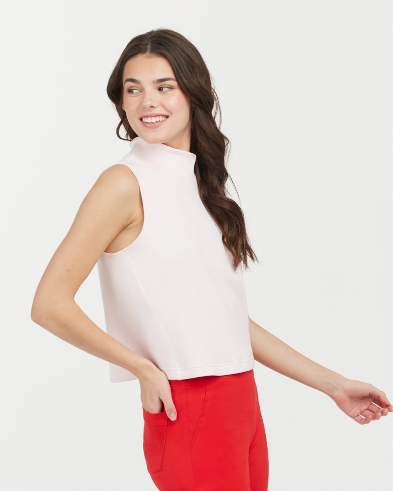 Hauts Spanx AirEssentials Mock Neck Femme Rose France | MAEY47251