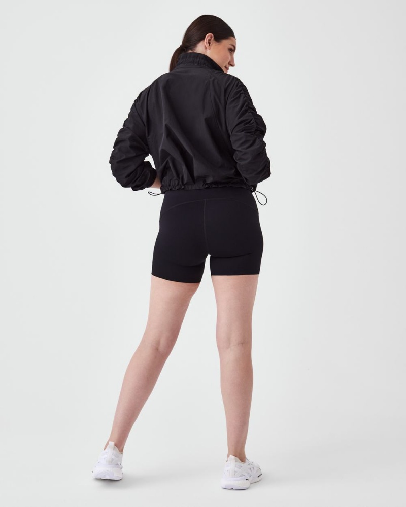 Hauts Spanx Organza Windbreaker Femme Noir France | XKBY15206