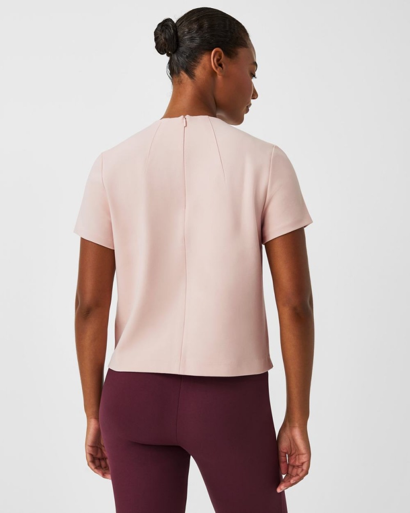 Hauts Spanx The Perfect Funnel Neck Femme Rose France | LHAM07263