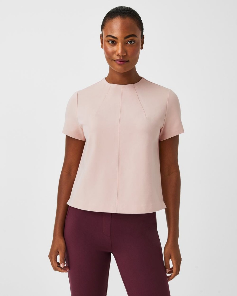 Hauts Spanx The Perfect Funnel Neck Femme Rose France | LHAM07263