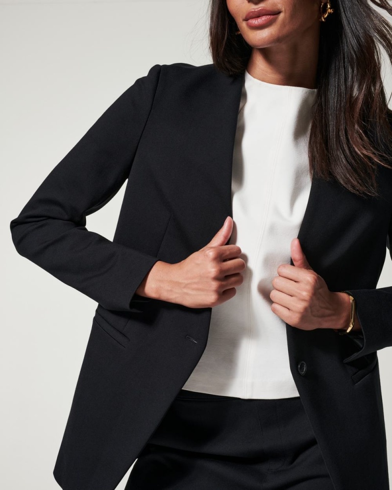 Hauts Spanx The Perfect Oversized Blazer Femme Noir France | EHDF75208