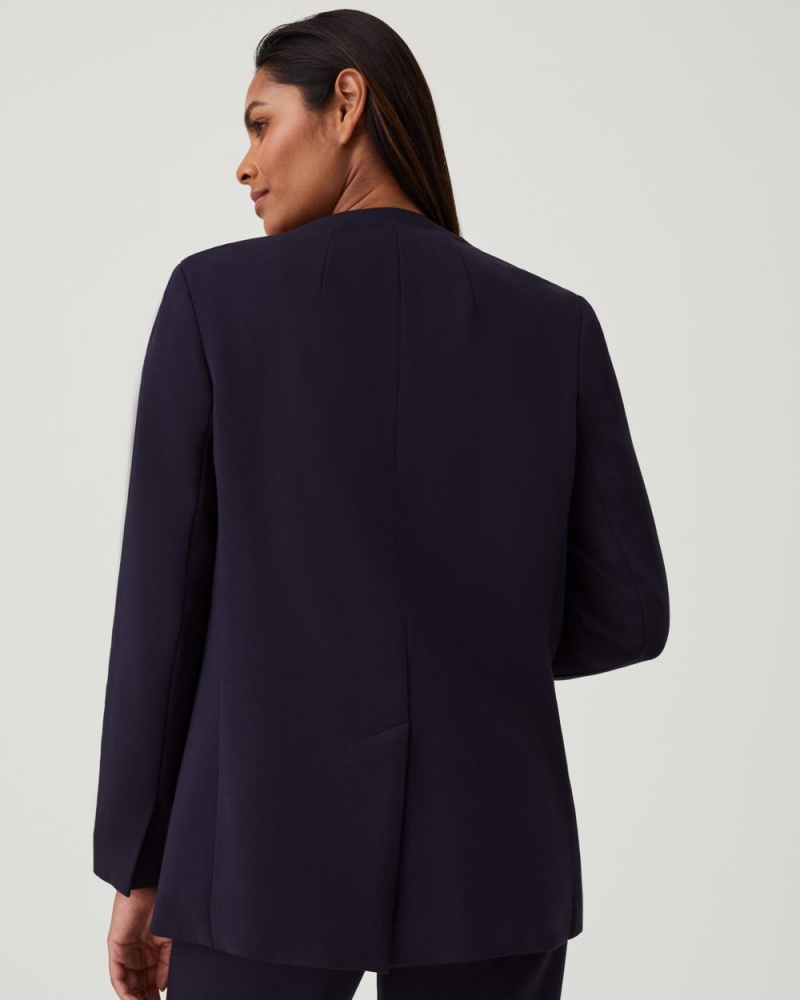 Hauts Spanx The Perfect Oversized Blazer Femme Bleu Marine France | EKMF61249