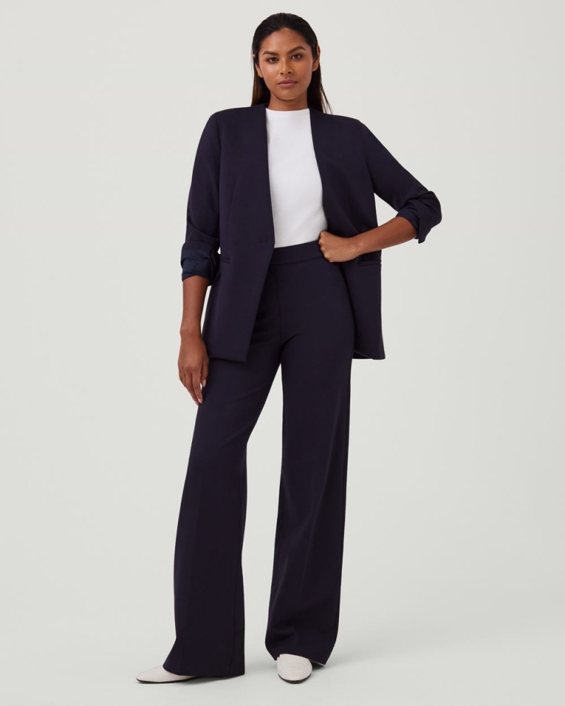 Hauts Spanx The Perfect Oversized Blazer Femme Bleu Marine France | EKMF61249