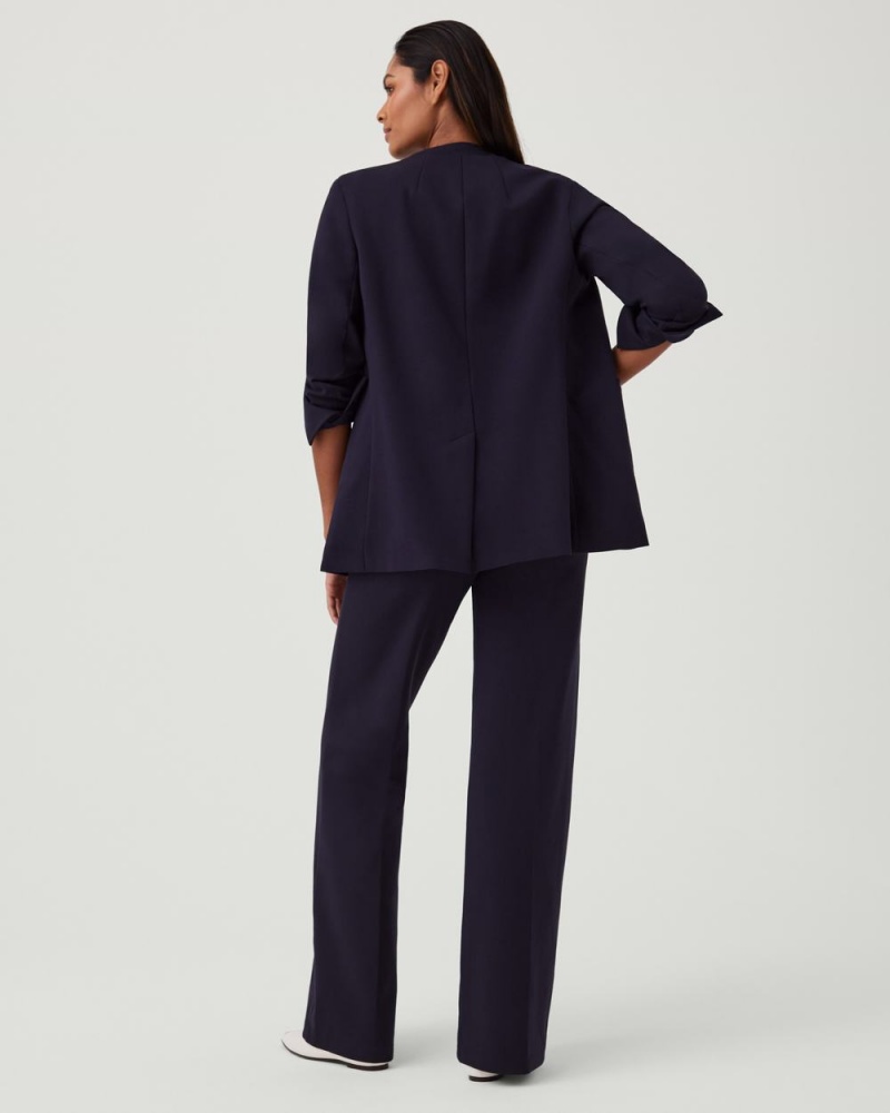 Hauts Spanx The Perfect Oversized Blazer Femme Bleu Marine France | EKMF61249