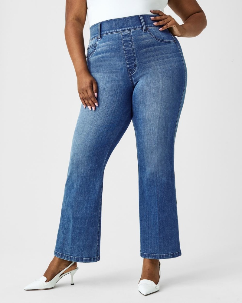 Jean Spanx Kick Flare Femme Indigo France | PNFV58601