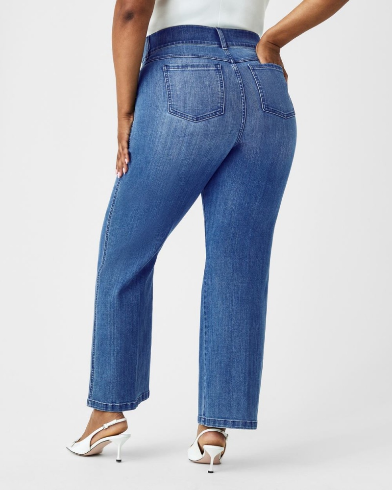 Jean Spanx Kick Flare Femme Indigo France | PNFV58601