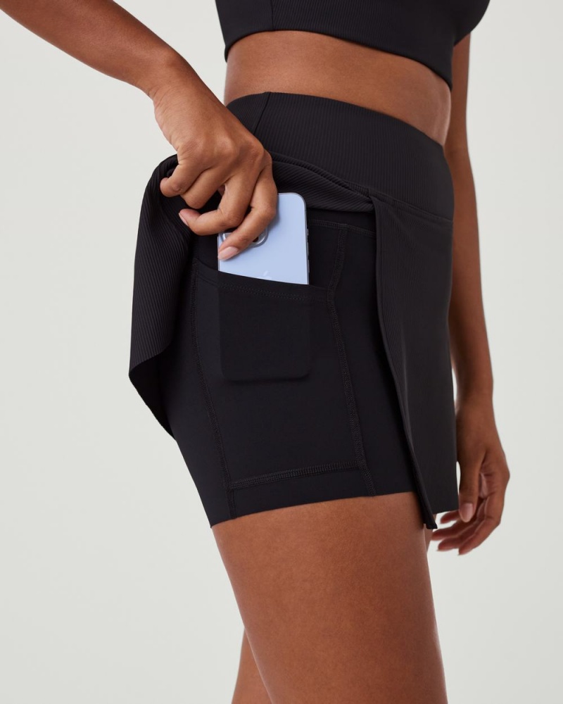 Jupe Courte Spanx Contour Rib Front Slit Skort, 14