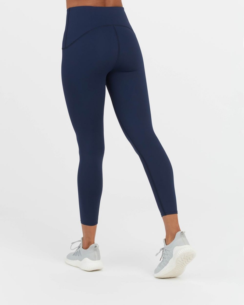 Leggings Spanx Booty Boost® Active 7/8 Femme Bleu Marine France | DEVG58307