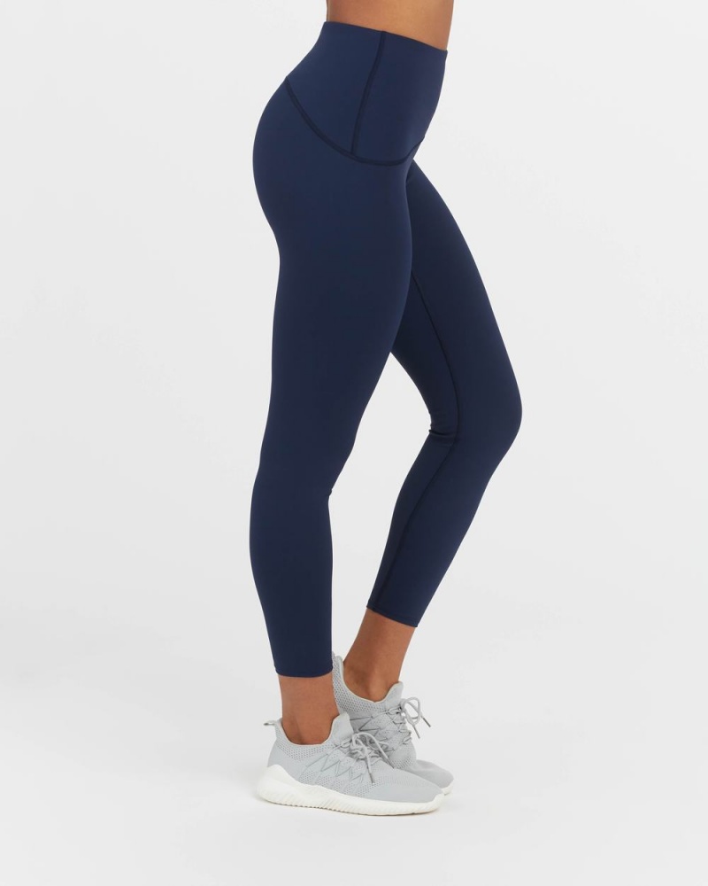 Leggings Spanx Booty Boost® Active 7/8 Femme Bleu Marine France | DEVG58307