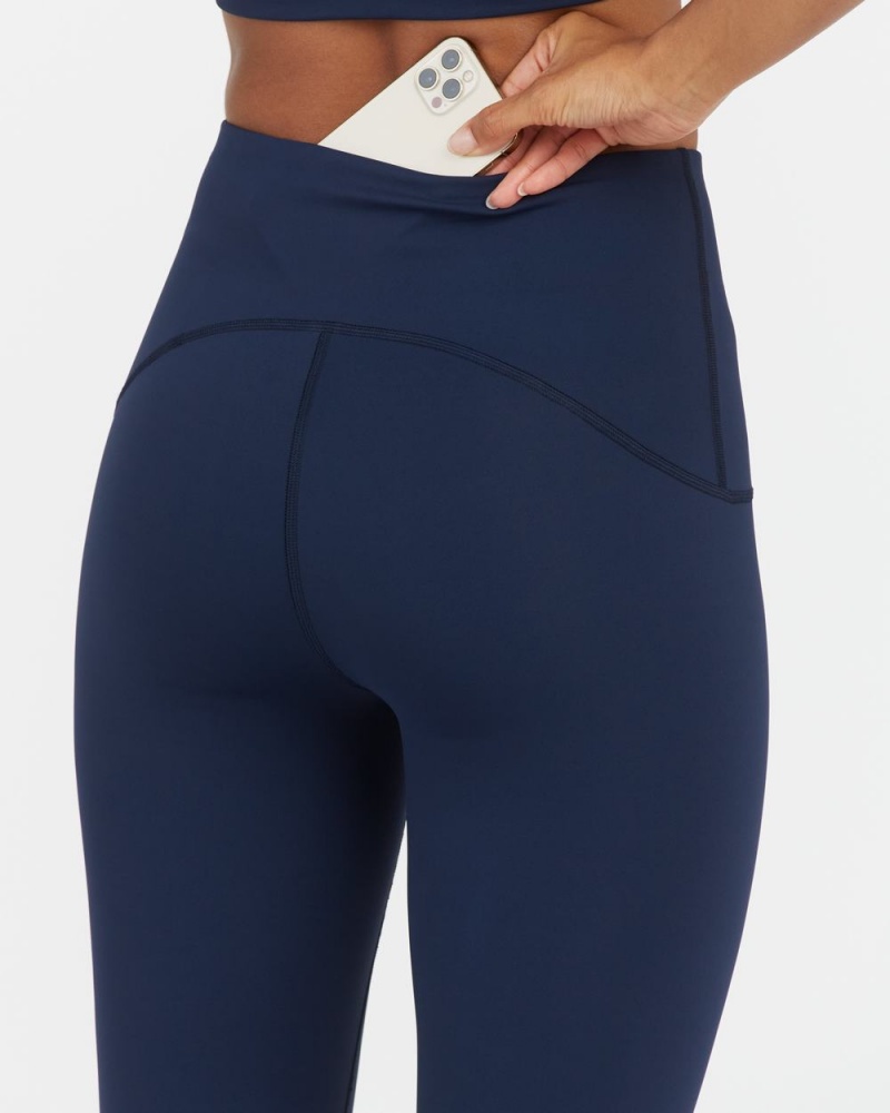 Leggings Spanx Booty Boost® Active 7/8 Femme Bleu Marine France | DEVG58307