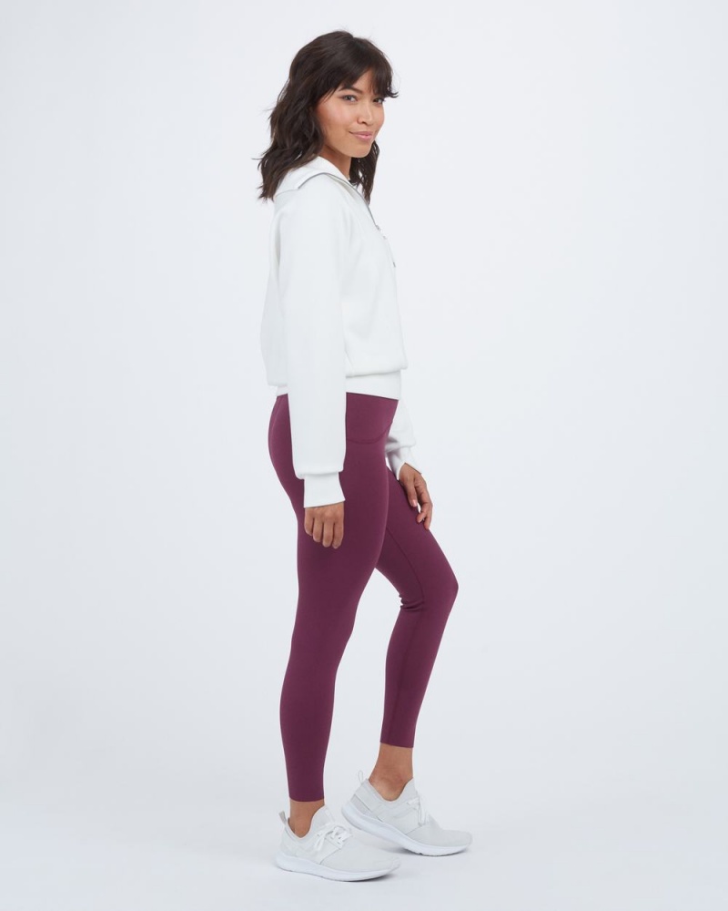 Leggings Spanx Booty Boost® Active 7/8 Femme Bordeaux Violette France | HCTO34508