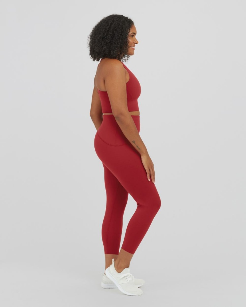 Leggings Spanx Booty Boost® Active 7/8 Femme Rouge France | ACID54123