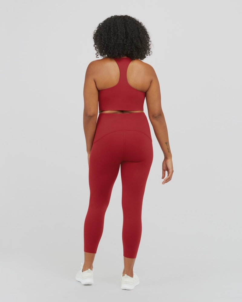 Leggings Spanx Booty Boost® Active 7/8 Femme Rouge France | ACID54123